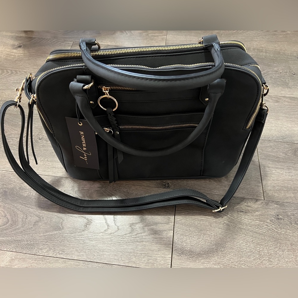 Juniper & Joy Logan Satchel Black New